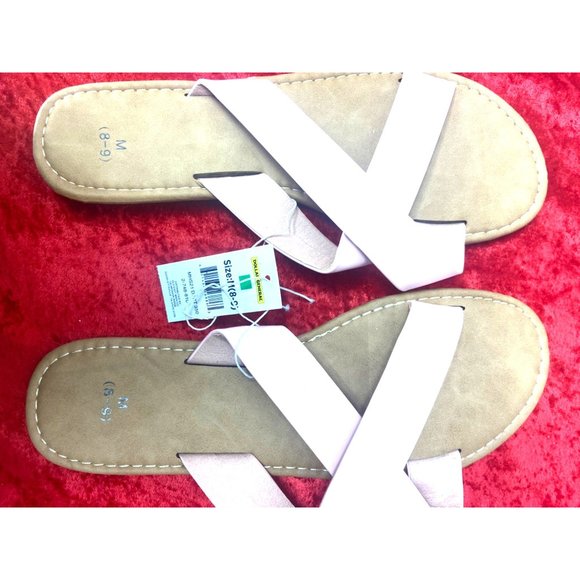 Charles Albert Open-Toe Sandals Pink Criss Cross Size Medium 8/9‎ - Picture 2 of 4